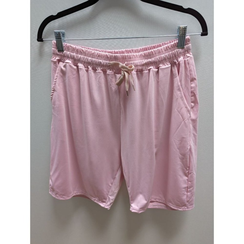Real Essentials Pink Drawstring Active Shorts